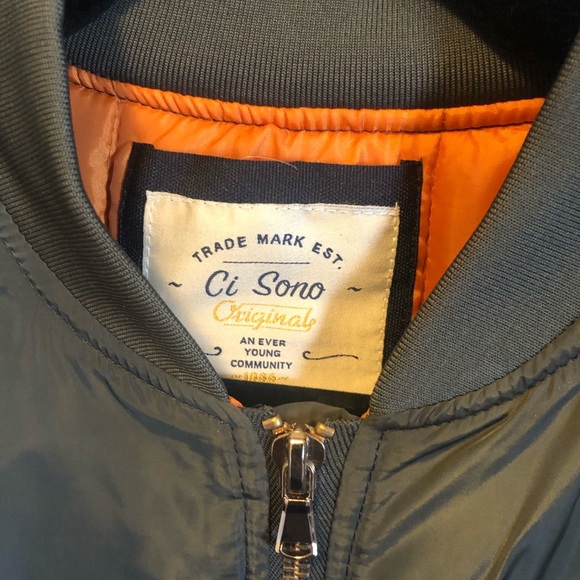 Ci Sono Army Green Bomber Jacket - Picture 2 of 4